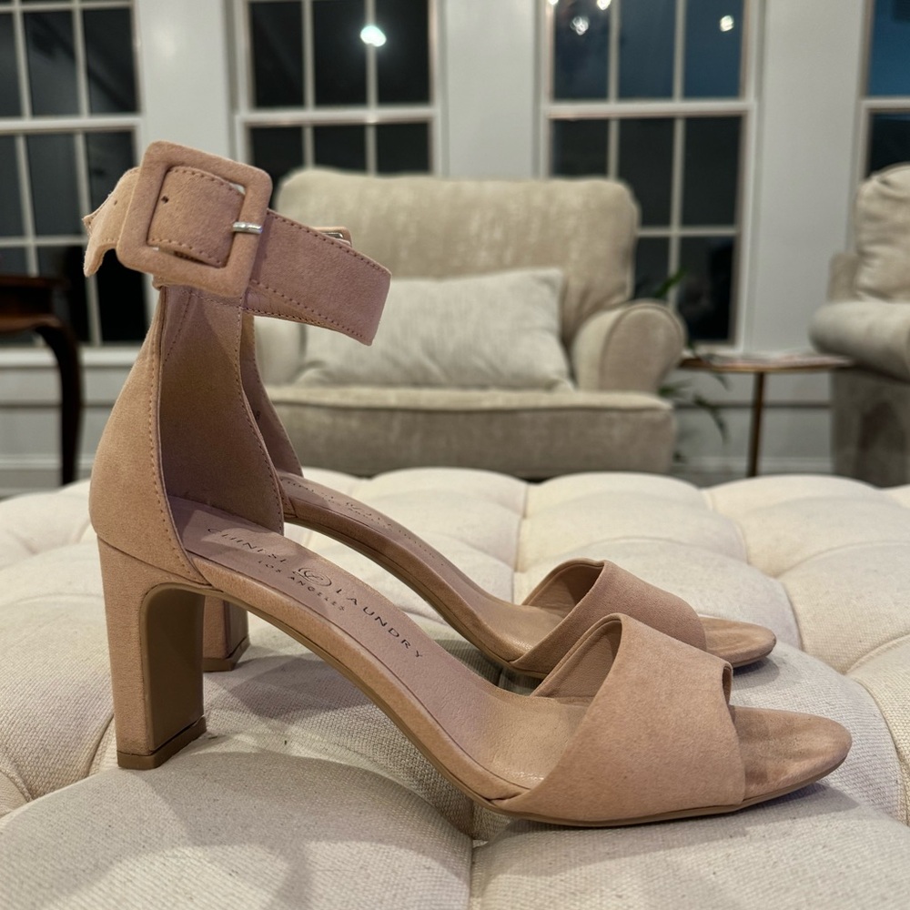 Chinese Laundry Suede Nude Heels